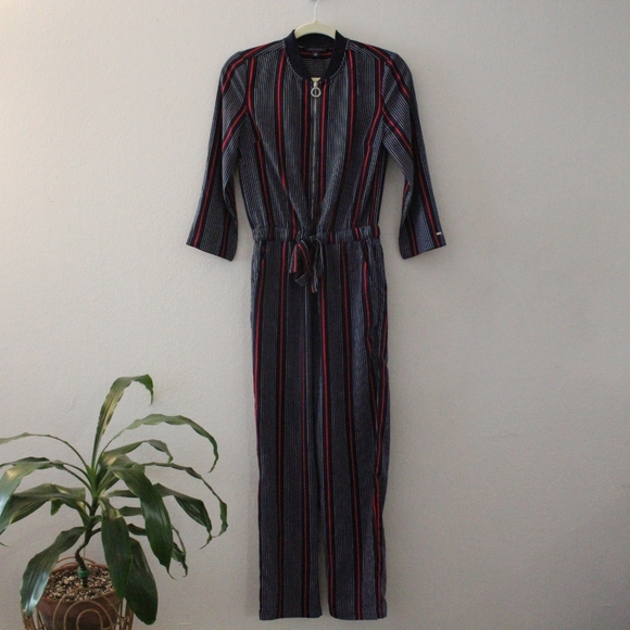 Tommy Hilfiger Navy Striped Jumpsuit - Picture 3 of 12